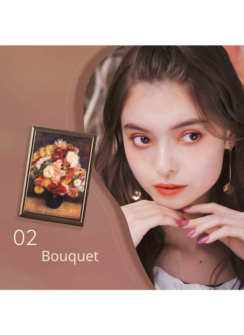 MilleFee - Painting Eyeshadow Palette 6 Shades Matte and Shimmer Finishes Pressed Powder Makeup Palette-02 Bouquet - Image 1