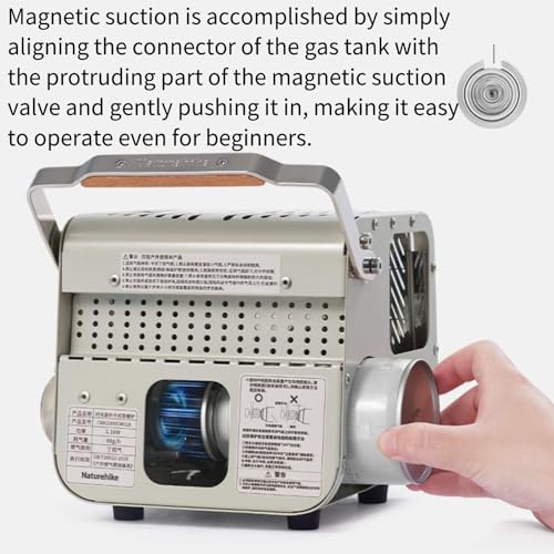 windhike Naturehike 3 in 1 Portable Heater & Stove, 50oz Outdoor Camping Gas Stove, Camping Heaters For Tents, Heater Warming Stove, Adjustable Temperature, Over-Voltage Protection (khaki) - Image 4
