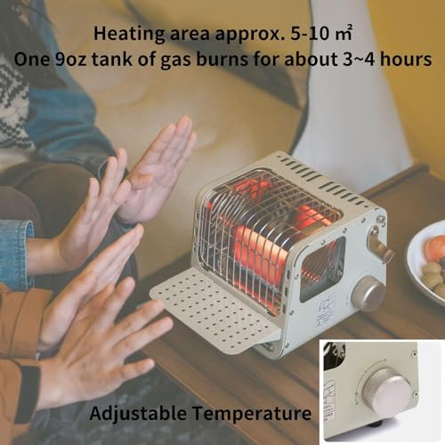 windhike Naturehike 3 in 1 Portable Heater & Stove, 50oz Outdoor Camping Gas Stove, Camping Heaters For Tents, Heater Warming Stove, Adjustable Temperature, Over-Voltage Protection (khaki) - Image 3