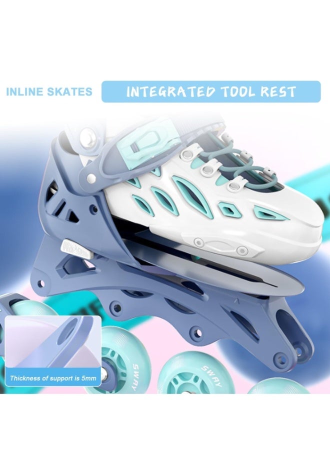 sway Adjustable Size Inline Skates with Aluminum Bracket and Light Up Wheels Professional Roller Skate for Beginners - Image 4