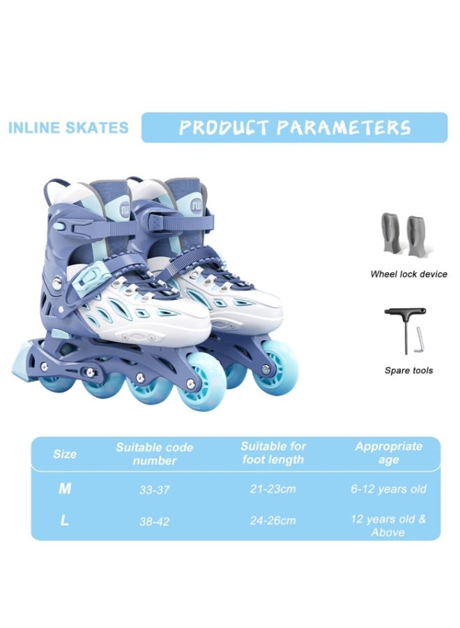 sway Adjustable Size Inline Skates with Aluminum Bracket and Light Up Wheels Professional Roller Skate for Beginners - Image 2