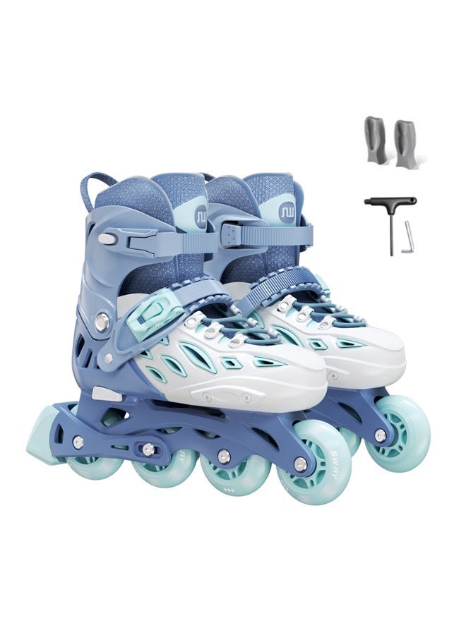 sway Adjustable Size Inline Skates with Aluminum Bracket and Light Up Wheels Professional Roller Skate for Beginners - Image 1