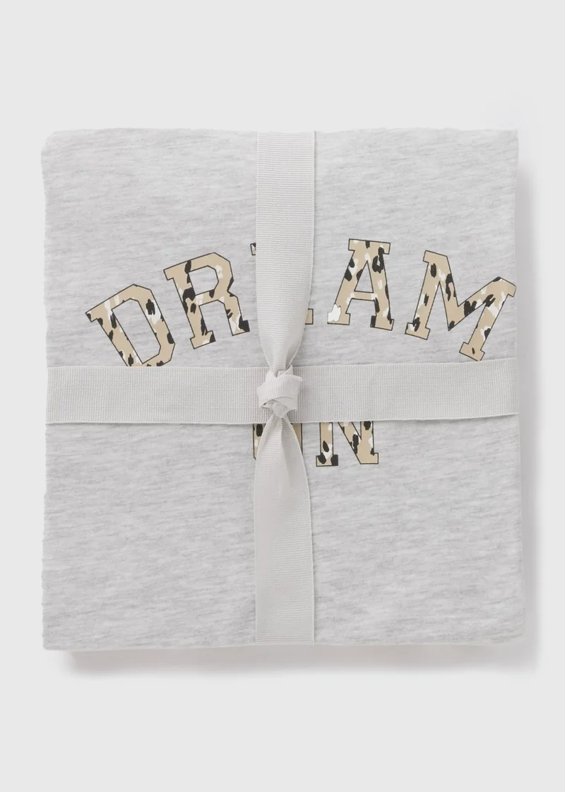 ماتلان Grey Animal Print Dream On Pyjama Set
