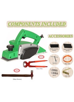 Digital Craft Digital Craft Wood Planer 1400W Machine of Carpentry HighPower MultiFunction Electric Planer Professional Woodworking Machine 82mm Electric Planer MachineHammer 200 gm8Inch Pincer Plier  - Image 2