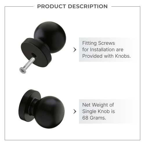 LAPO 3 Piece Drawer Knobs for Home & Office – Durable and Elegant Stainless Steel Door Knob for Cabinets, Cupboards & Dressers (Black Finish) - Image 4