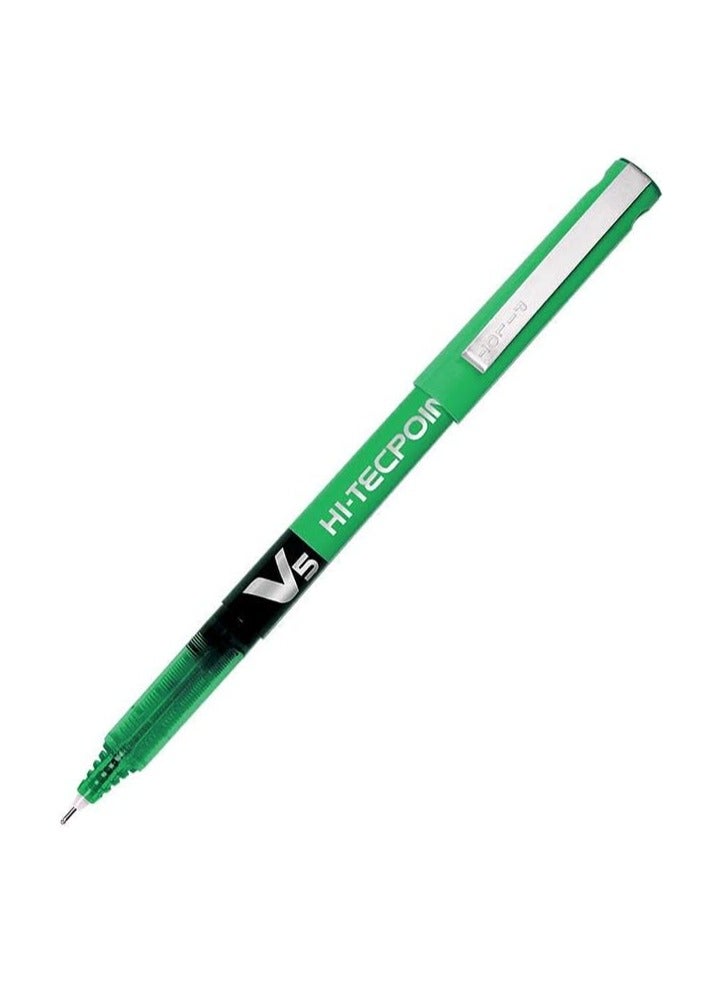 Pilot Hi-Tecpoint V5 Liquid Ink Rollerball Pen - Fine Tip - (Green 6) - Image 2