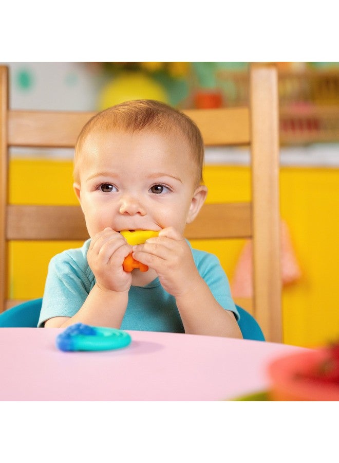 Bright Starts Chance of Smiles Silicone Teether 2-Pk, Easy-Grasp Sun and Rainbow, Unisex, 3 Months+ - Image 4