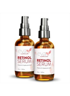 Retinol Serum for Face with Hyaluronic Acid, Vitamin E & Organic Aloe - Retinol Face Serum that Reduce Wrinkles, Fine Lines & Dark Spots - Vitamin A, Anti Aging Serum (Double Sized 2oz Bo