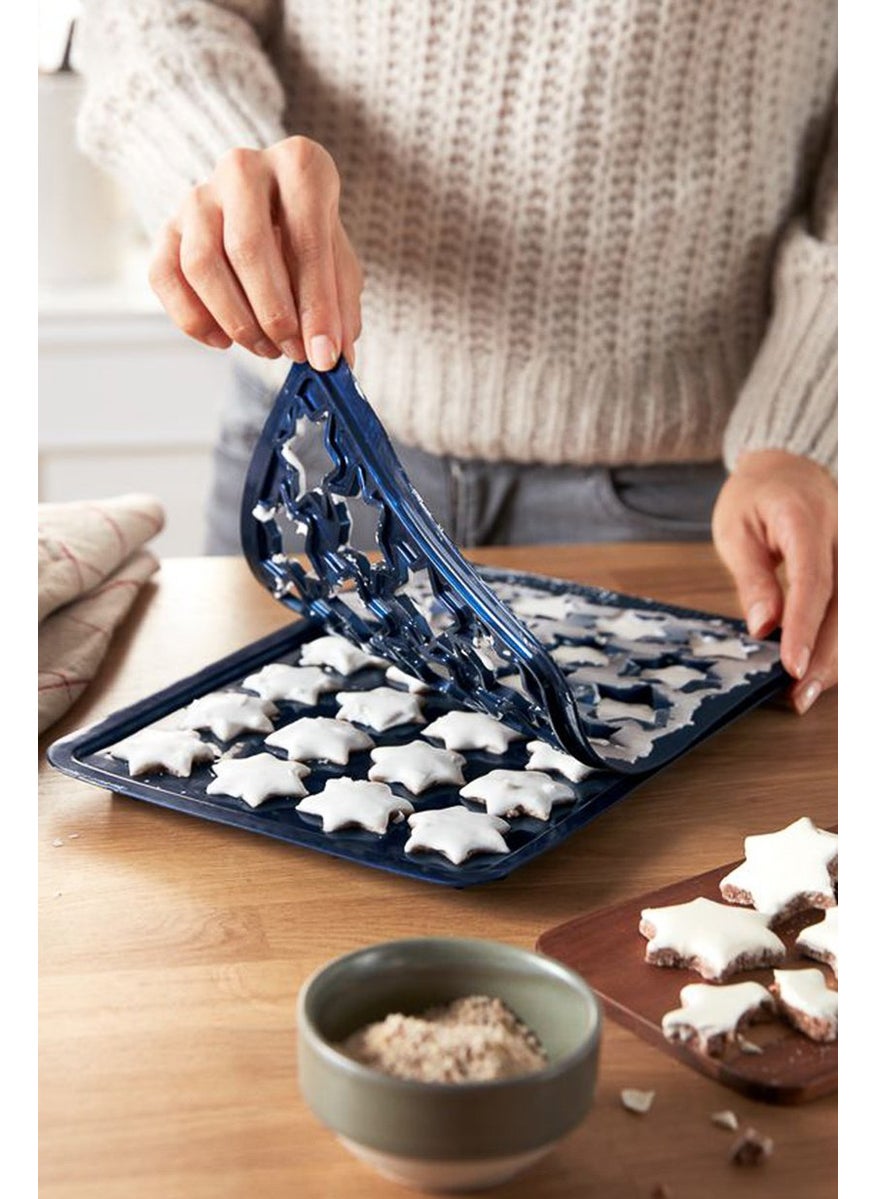 Tchibo Cinnamon Star Baking Mat, Navy  - Image 1