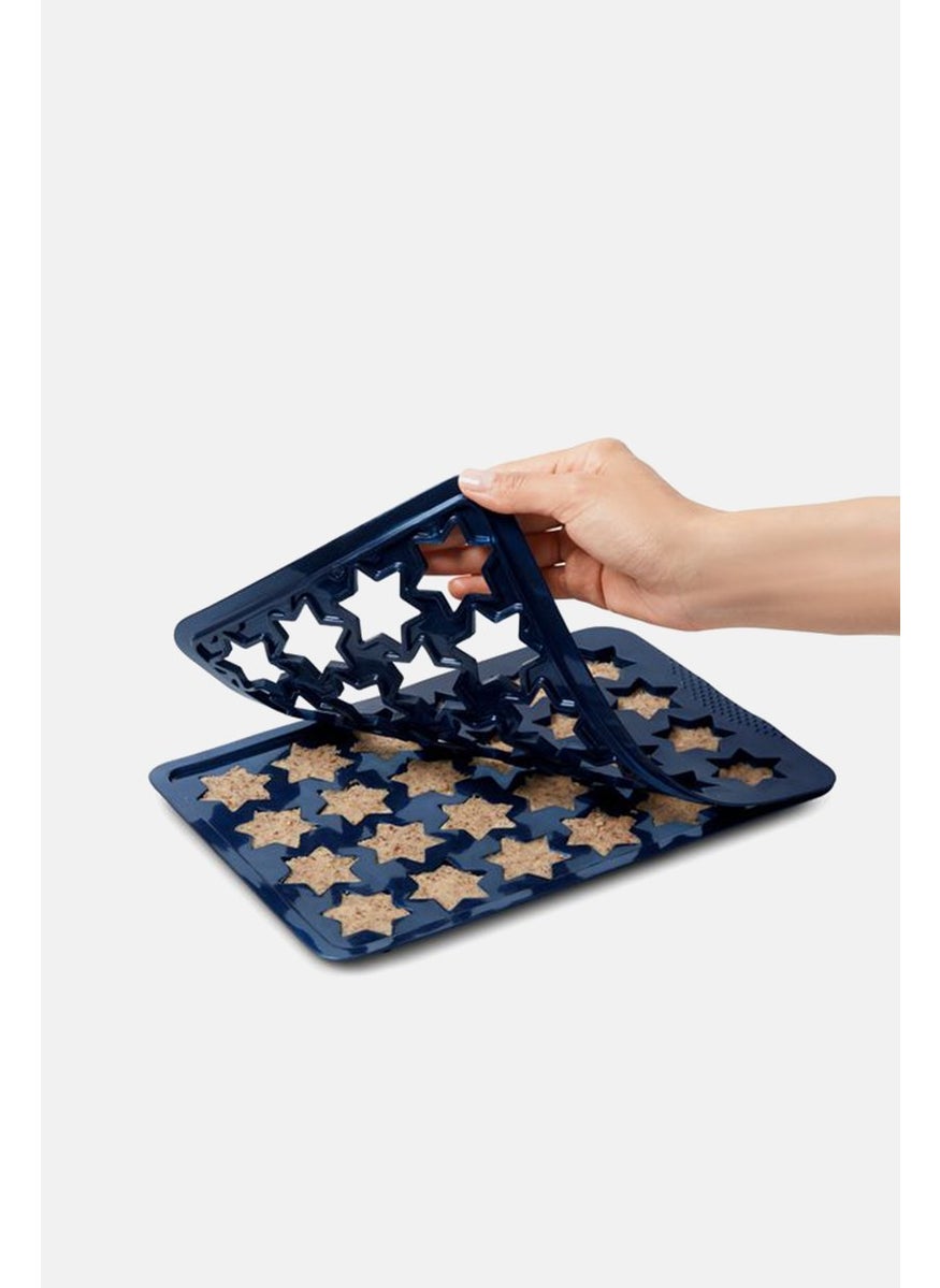 Tchibo Cinnamon Star Baking Mat, Navy  - Image 2