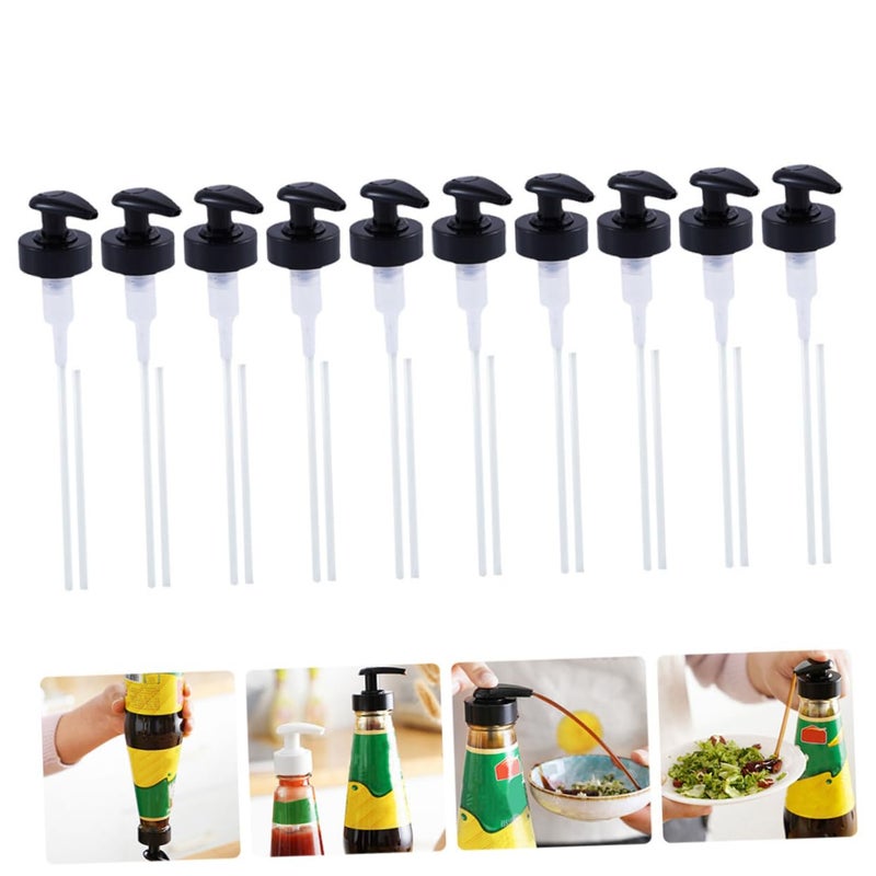 Black Oyster Sauce Squeeze Bottle Press Tool Ergonomic Nozzle For Kitchen Condiments 2Pcs - Image 5