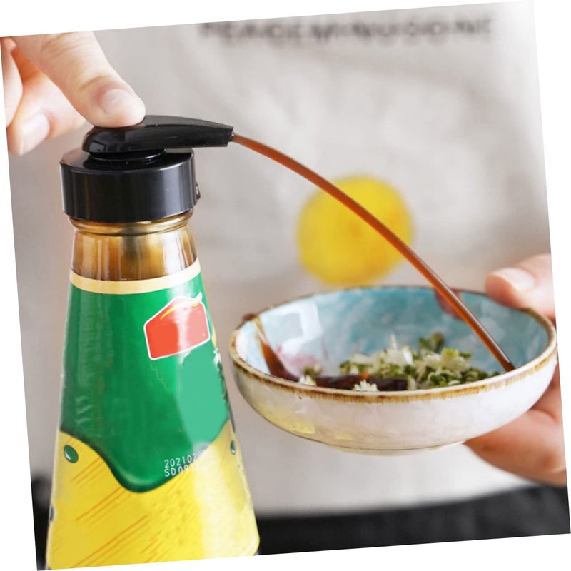 Black Oyster Sauce Squeeze Bottle Press Tool Ergonomic Nozzle For Kitchen Condiments 2Pcs - Image 4