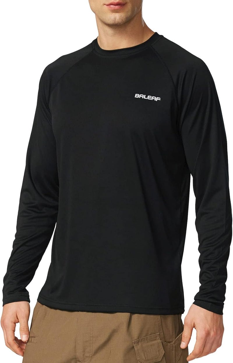 Baleaf Men's Sun Protection Shirts UV SPF UPF 50+ Long Sleeve Rash Guard Fishing Running Quick Dry Lightweight - Image 1
