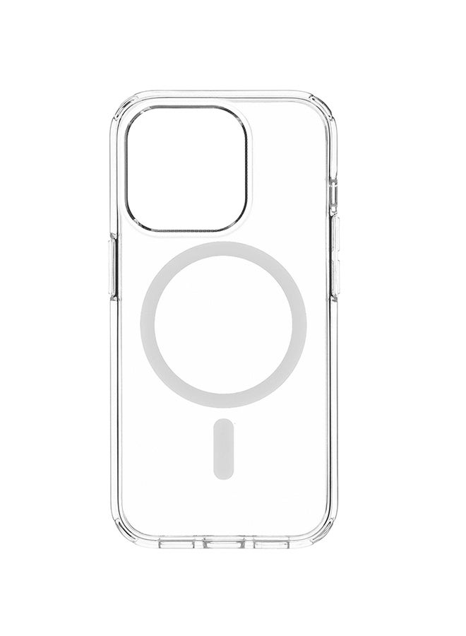 DBRAMANTE1928 جراب MagSafe شفاف لهاتف iPhone 15 Pro باللون الأبيض - Image 1