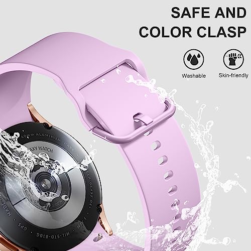 Lerobo 5 Pack No Gap Bands Compatible with Galaxy Watch 7/6/5/4 Band 44mm 40mm/Watch 5 Pro Band/20mm Soft Silicone Sport Strap for Galaxy Watch 6 4 Classic 46mm 43mm 47mm 42mm Replacement Women Men - Image 3