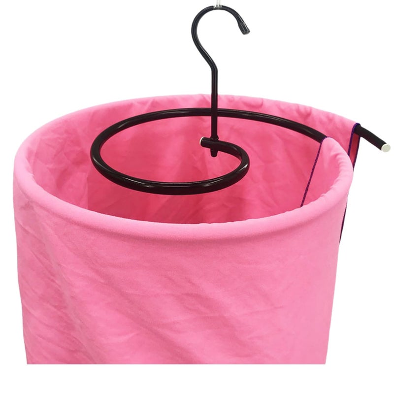 FlyNautics 2Pack Spiral Sheet Hanger Steel Clothes Drying Rack Space Saving Sleek Metal Solid Thick Hangers for Bedspreads Mattresses Sofa Covers Capes Quilt Laundry Black - Image 3