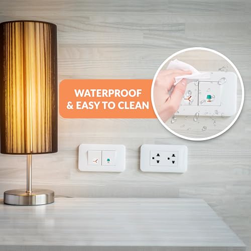 True Flair Trueflair Stickers for Switch Board for Home Wall Switches, Contain All Common Switch Stickers (Transparent Colorful) - Image 4