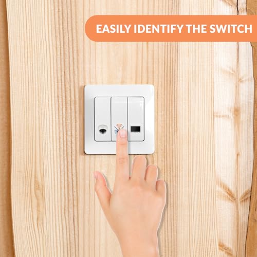 True Flair Trueflair Stickers for Switch Board for Home Wall Switches, Contain All Common Switch Stickers (Transparent Colorful) - Image 2