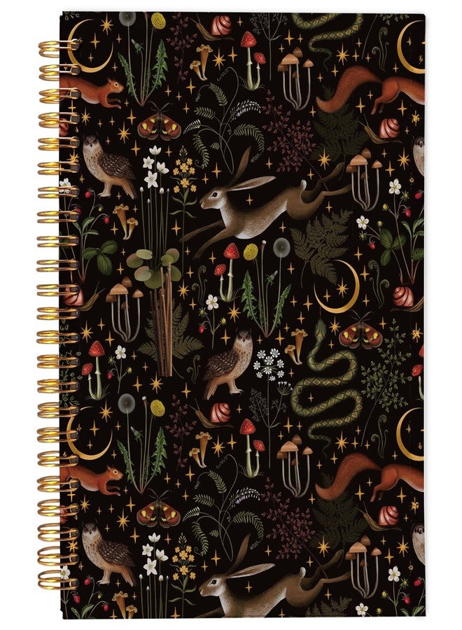 Ecezatik Fairy Rustic Forest Notebook, Gothic Vintage Mushroom Woodland Wild Animals Butterfly Dark Cottagecore Aesthetic Journal Notebook, Cottagecore Gifts, Spiral Notebook 5.5x8.3 - Image 1