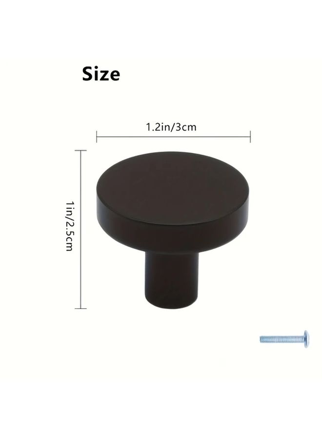 6pcs Black Matte Cabinet Knobs Gold Accents Kitchen Bathroom Drawer Pulls - Image 3