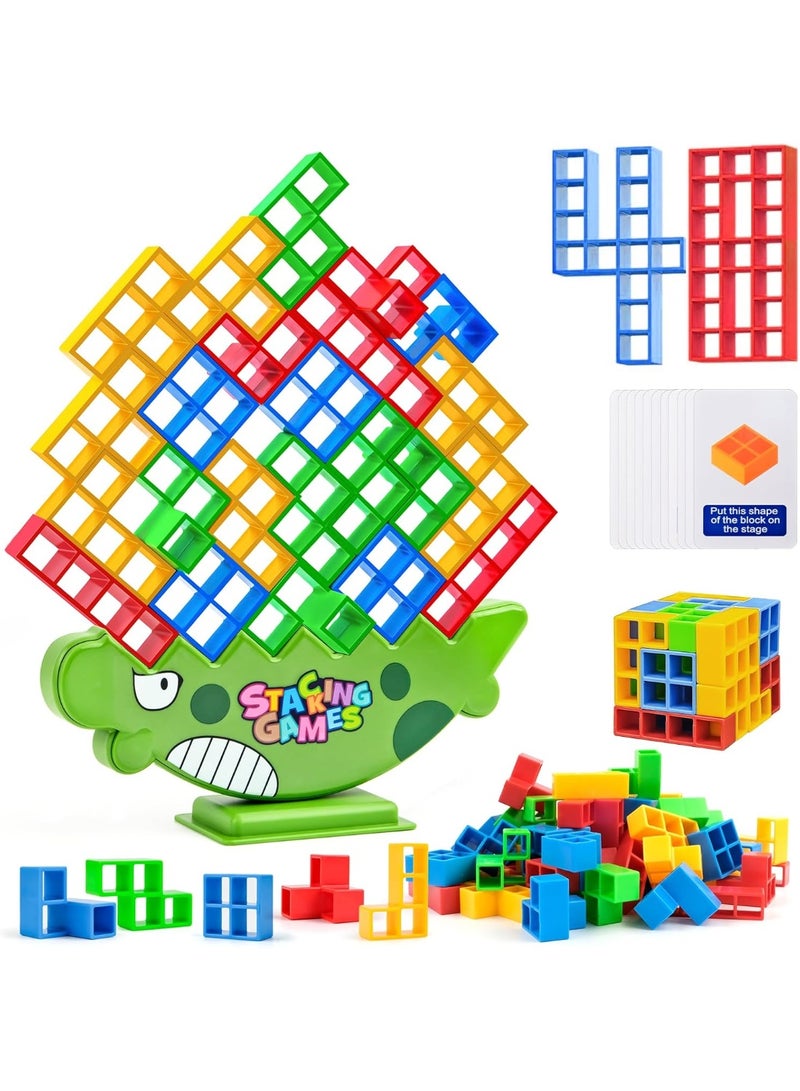 Tetra Tower 48-piece stacking and weight game suitable for adults and children to promote balance and teamwork. A tower and ball game for two or more players, suitable as a children's birthday gift. - Image 1