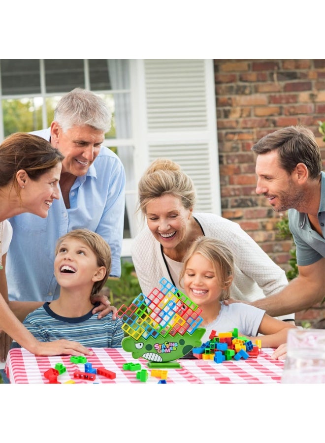 Tetra Tower 48-piece stacking and weight game suitable for adults and children to promote balance and teamwork. A tower and ball game for two or more players, suitable as a children's birthday gift. - Image 2