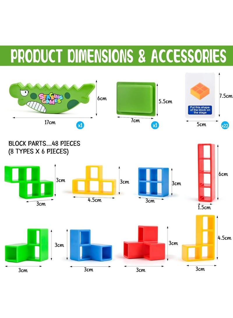 Tetra Tower 48-piece stacking and weight game suitable for adults and children to promote balance and teamwork. A tower and ball game for two or more players, suitable as a children's birthday gift. - Image 3