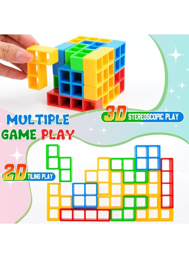 Tetra Tower 48-piece stacking and weight game suitable for adults and children to promote balance and teamwork. A tower and ball game for two or more players, suitable as a children's birthday gift. - Image 5