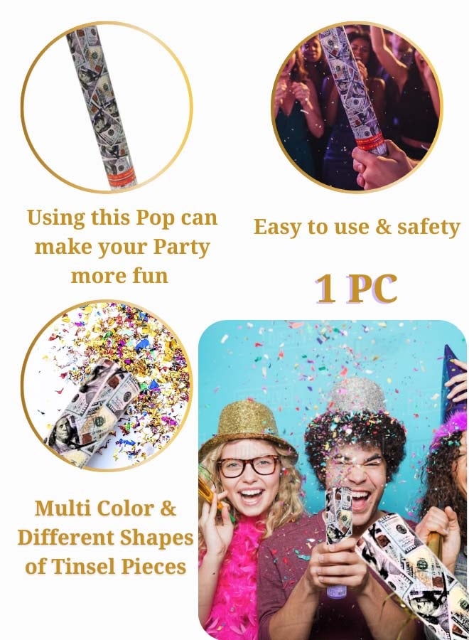 Feelings Happy New Year Party Faux Dollar Popper - 1 Piece - Image 3