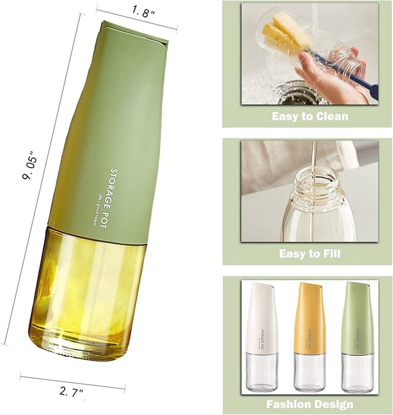 SIVI SIDDHI VINAYAK CREATION Oil Vinegar Dispenser bottle for kitchen cooking Automatic gravity sensing Opening and closing oil pot with Auto flip cap and Glass base 500 MLPACK OF 1 - Image 5