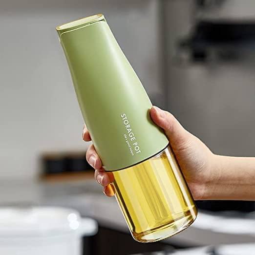 SIVI SIDDHI VINAYAK CREATION Oil Vinegar Dispenser bottle for kitchen cooking Automatic gravity sensing Opening and closing oil pot with Auto flip cap and Glass base 500 MLPACK OF 1 - Image 1