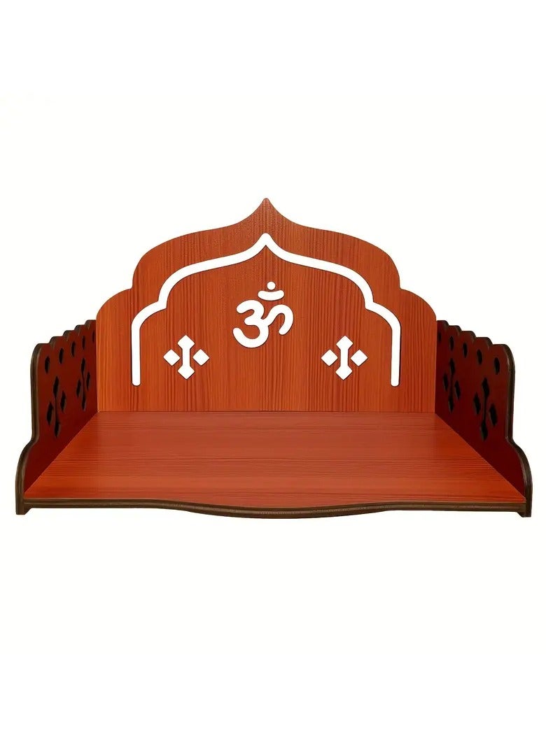 Thick Artificial Wood Bohemian Shrine Stand – Hindu Ganesh, Rustic Spiritual Decor for Home, Office & Temple - Image 3
