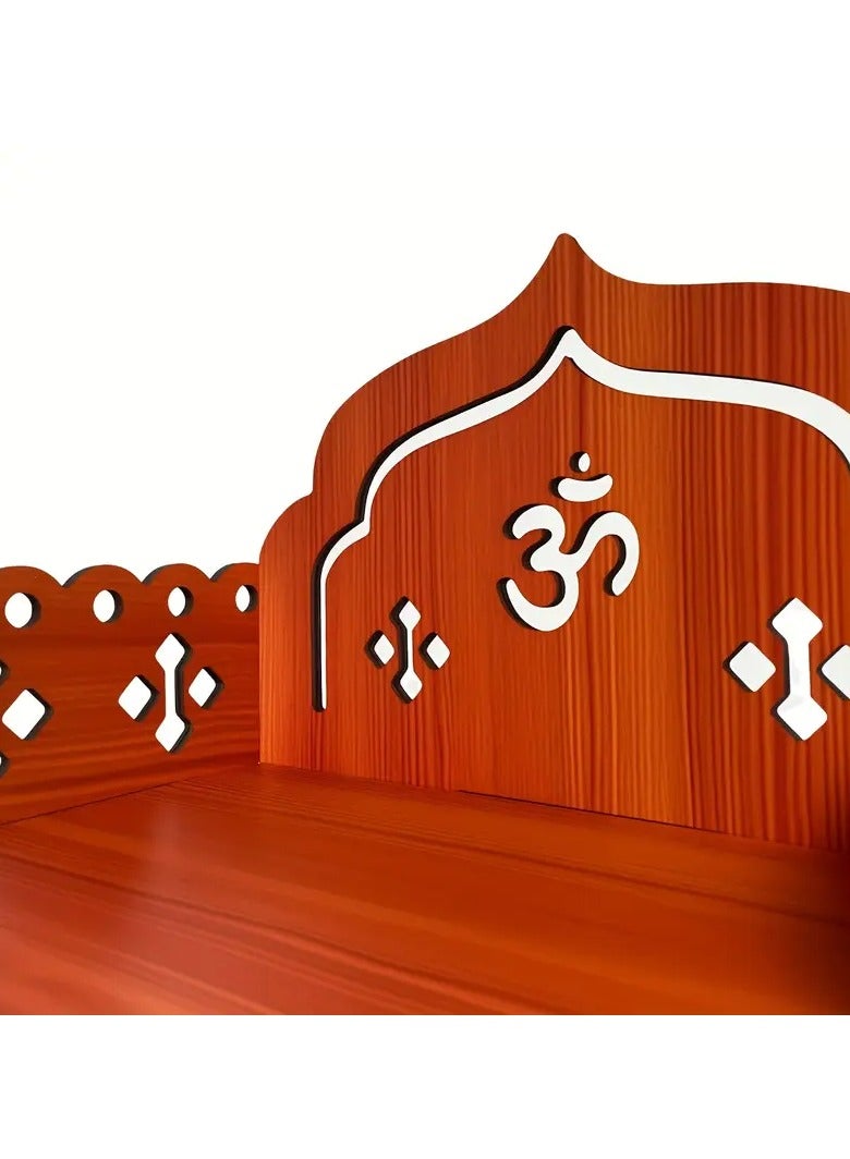 Thick Artificial Wood Bohemian Shrine Stand – Hindu Ganesh, Rustic Spiritual Decor for Home, Office & Temple - Image 5