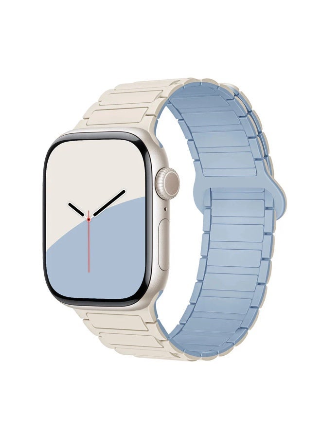 Silicone Magnetic Watch Strap/Band 42/44/45/46/49mm compatible with Apple Watch Ultra Series 11/10/9/8/7/SE/6/5/4/3/2/1