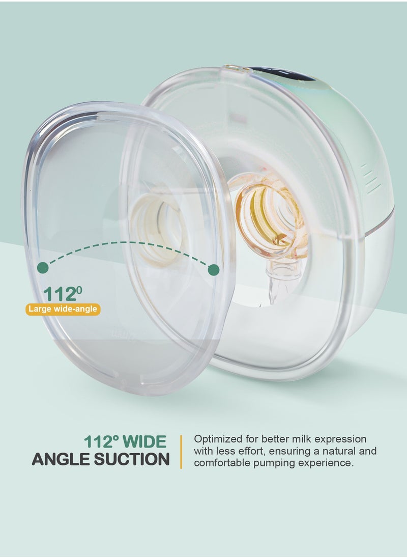 BAYBEE - Baybee Slim Wearable Electric Breast Pump for Feeding Mothers, Hands Free Automatic Breast Pump Electrical with Lactation, Milk Suction & Massage Modes, 9 Level Suction Adjustment, 150ml Storage - Image 1