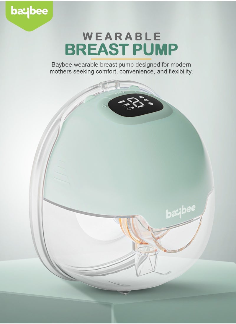 BAYBEE - Baybee Slim Wearable Electric Breast Pump for Feeding Mothers, Hands Free Automatic Breast Pump Electrical with Lactation, Milk Suction & Massage Modes, 9 Level Suction Adjustment, 150ml Storage - Image 1