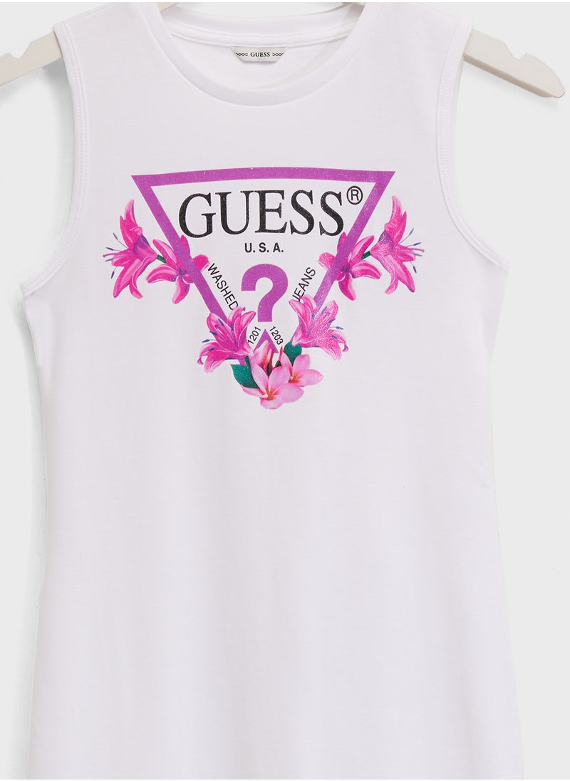 GUESS Sleeveless Graphic Dress  - Image 3