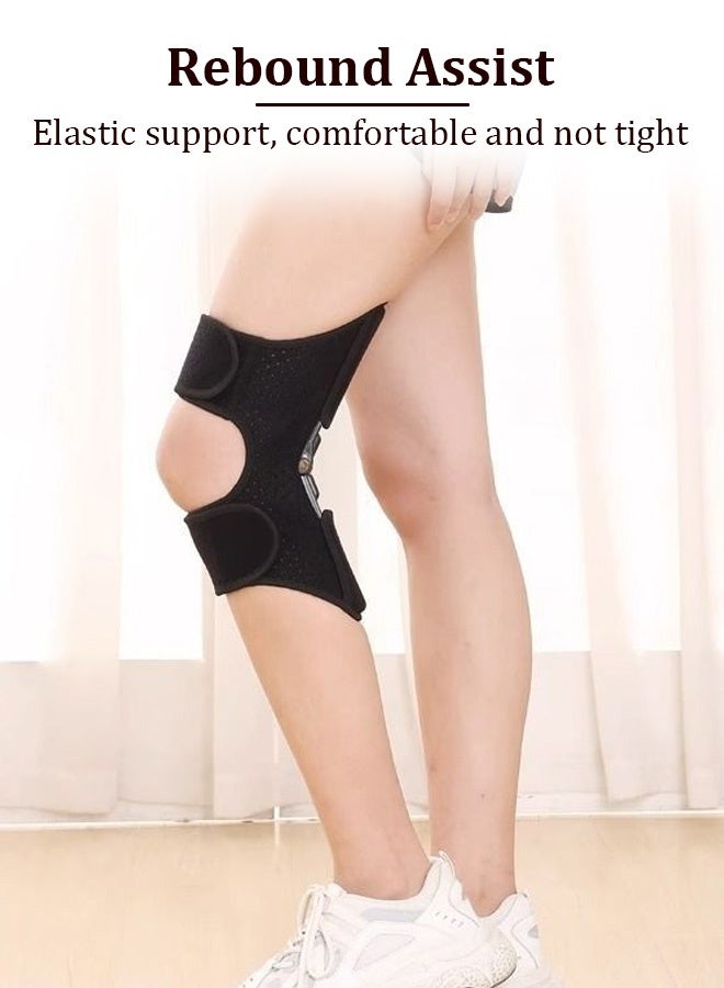 دعامة الركبة بقطعتين - دعم امتصاص الصدمات للركبة - دعامة متعددة الاستخدامات للركبة - دعامة ركبة مريحة وقابلة للتنفس للرجال - وسادات ركبة تخفف الضغط عن الركبة - Image 5