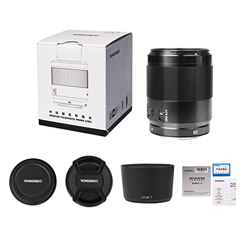 YONGNUO عدسة يونغنيو 85 مم F1.8S DF DSM، عدسة تليفوتوغرافي متوسطة للتركيب على سوني E، عدسة بورتريه كاملة الإطار باللون الأسود - Image 3