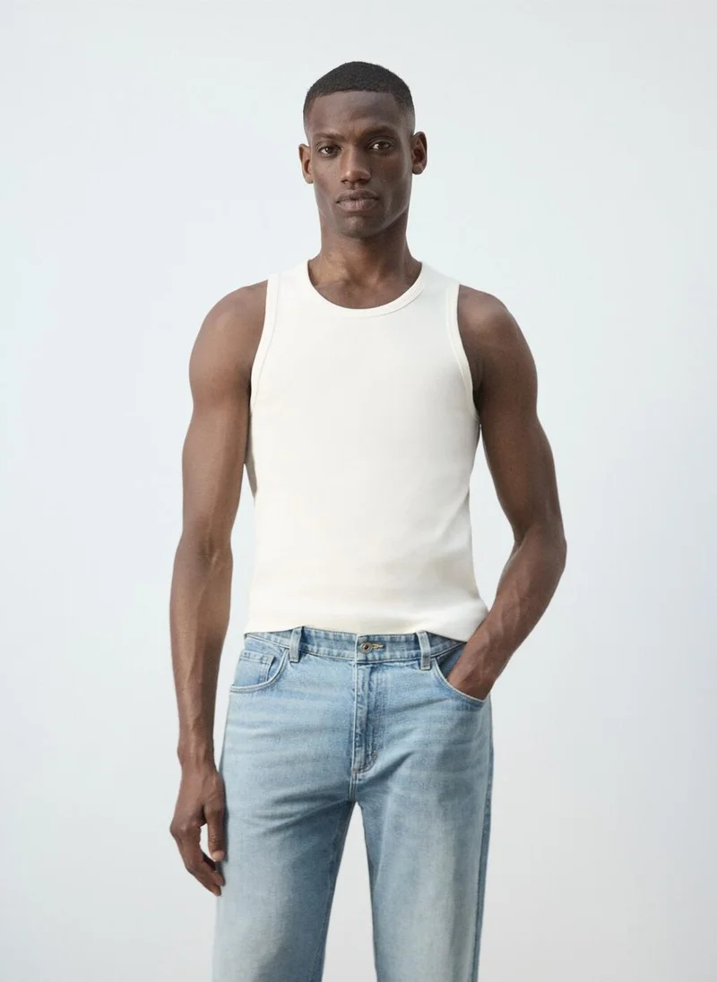 Slim-Fit Cotton Tank Top