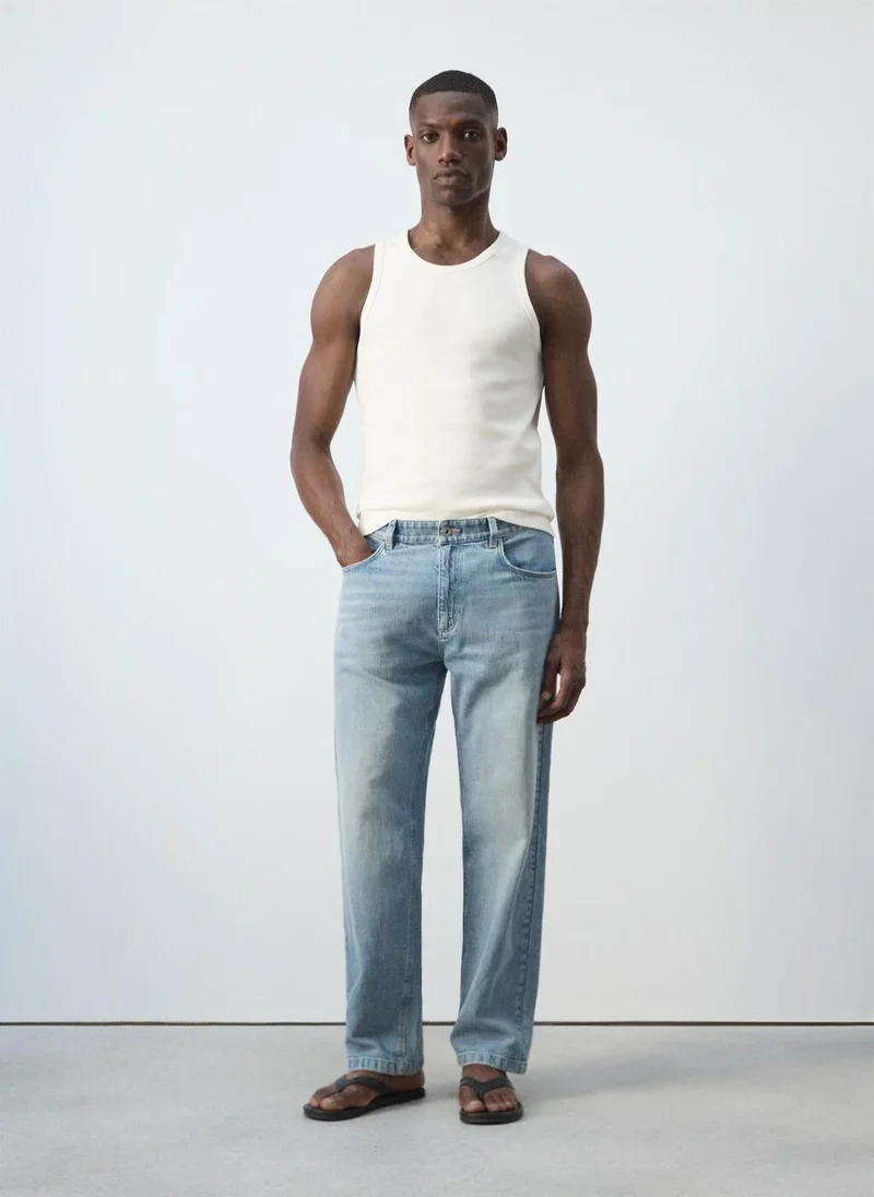 Mango Man 02-OFFWHITE Slim-Fit Cotton Tank Top for Men | Best Price UAE