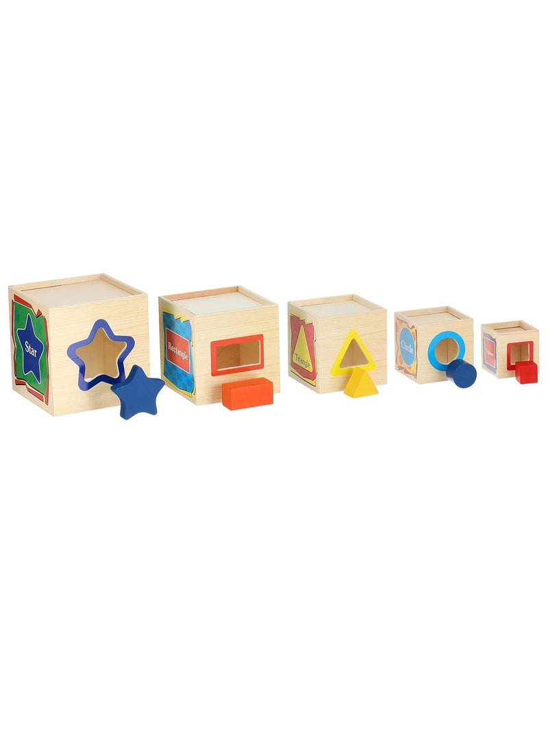 Safwa Toys Children's toy, W46-5 wooden cup arrangement game, 5 pieces, from Al Safwa Toys  - Image 5