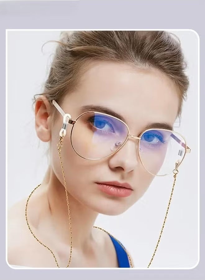 Generic 4Pcs Metal Glasses Chains for Men Women, Eyewear Strap Holders Hanging Neck Rope Windproof Mask Lanyard Eyeglasses Accessory, 75cm - Image 2
