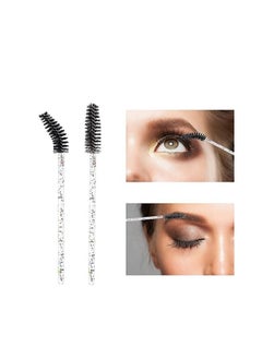 ORiTi ORiTi 50 Pcs Disposable Mascara Brushes Crystal Eyelash Wands Mascara Applicator Spooly for Eyelashes (Crystal-Black)  - Image 5