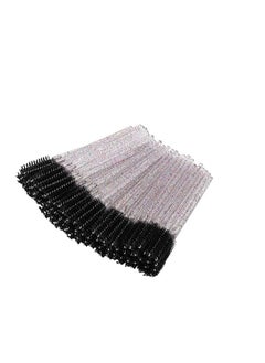 ORiTi ORiTi 50 Pcs Disposable Mascara Brushes Crystal Eyelash Wands Mascara Applicator Spooly for Eyelashes (Crystal-Black)  - Image 3