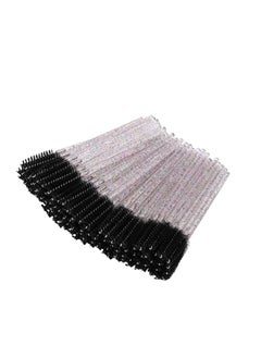 ORiTi ORiTi 50 Pcs Disposable Mascara Brushes Crystal Eyelash Wands Mascara Applicator Spooly for Eyelashes (Crystal-Black)  - Image 2