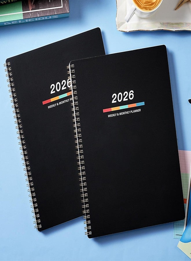 Indeme 2026 Planner - 2026 Planner Weekly and Monthly, Jan. 2026 - Dec. 2026, 8.5" x 11", Calendar Planner 2026 with Monthly Tabs, Spiral Binding, Thick Paper, Classic Black - Image 2