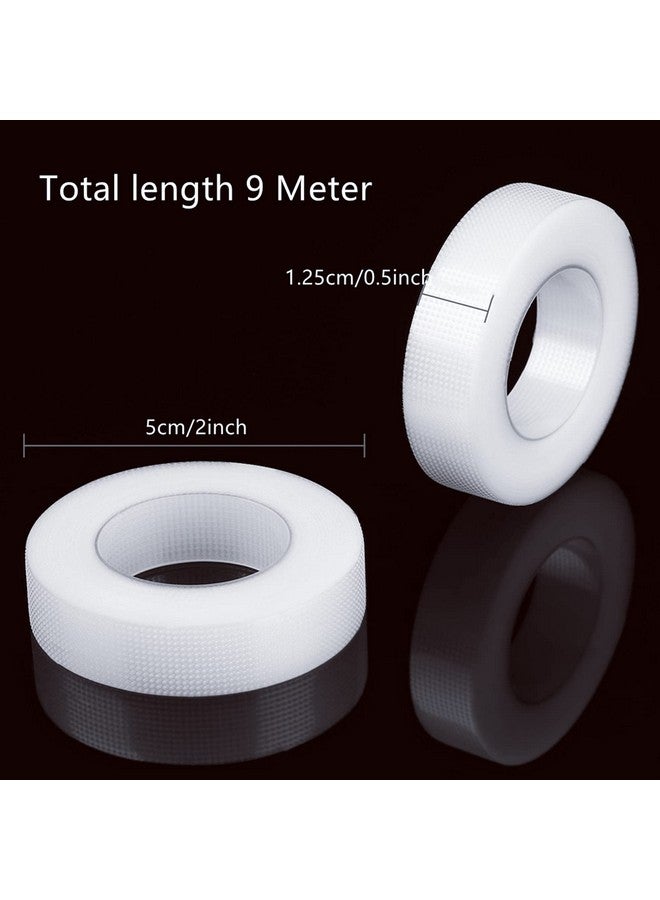 BTYMS 10 لفات من شريط طبي من البولي إيثيلين ميكروبور لتمديد الرموش الفردية، وشريط تحت العين لتمديد الرموش 0.5 بوصة × 10 ياردات - Image 3