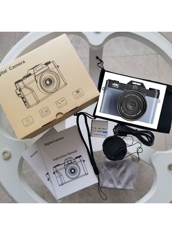 Generic General Digital Camera Compact Size 16 Megapixels 5x Optical Zoom 2.7-inch Lcd Screen Usb Interface For Pc Mac-Body Color:R10-gray-practical Standard  - Image 1