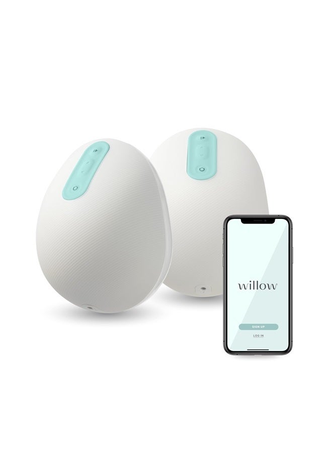 Willow 3.0 Wearable Breast Pump, Double Electric Breast Pump, Cordless, Hands Free Breast Pump with 9 Levels of Smart, Hospital Grade Suction Strength, 100% Leak Proof & Fits Fully In Bra, 24mm Flange - Image 1